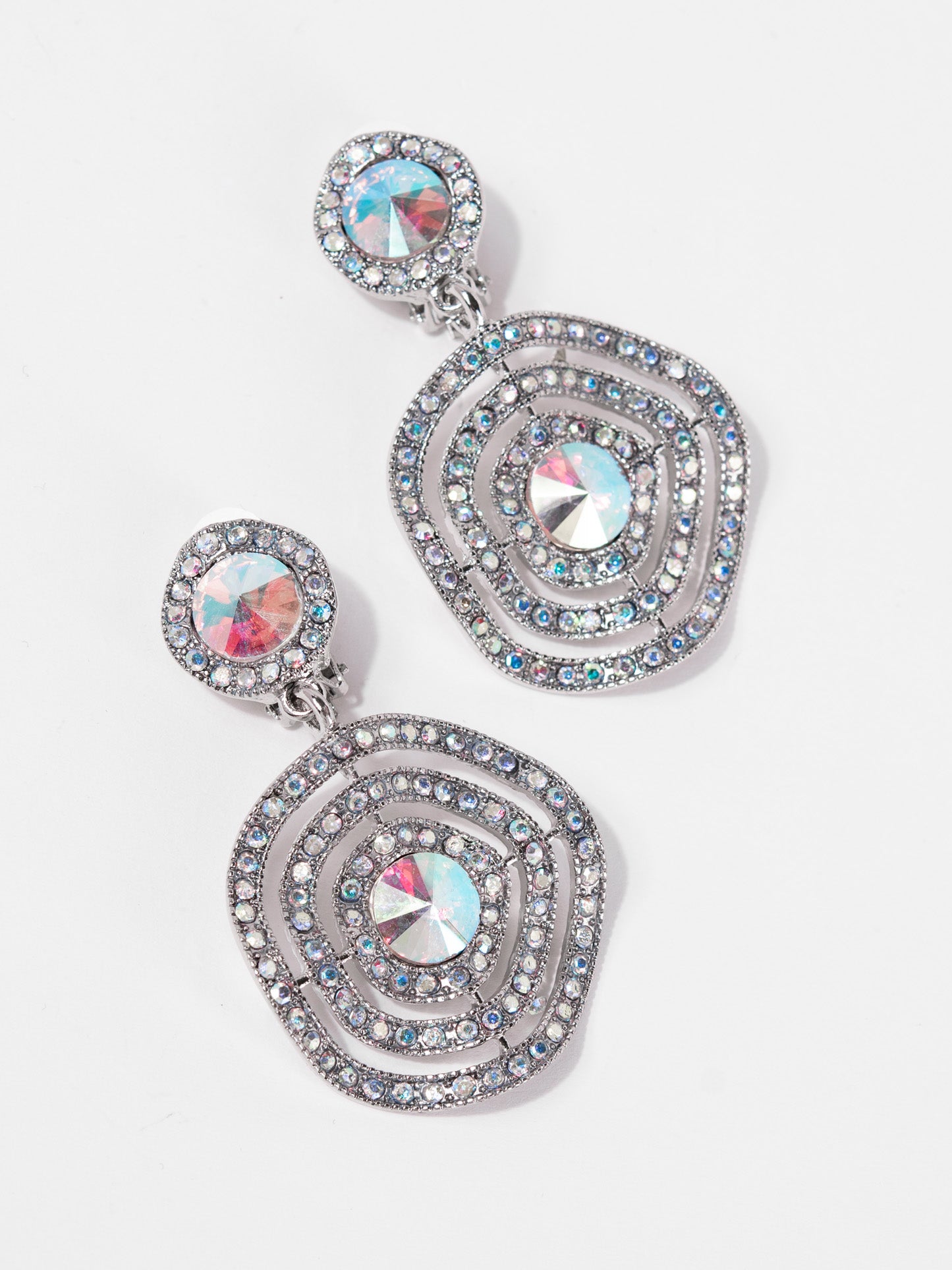 Oakley Circle Drop Rhinestone Earrings