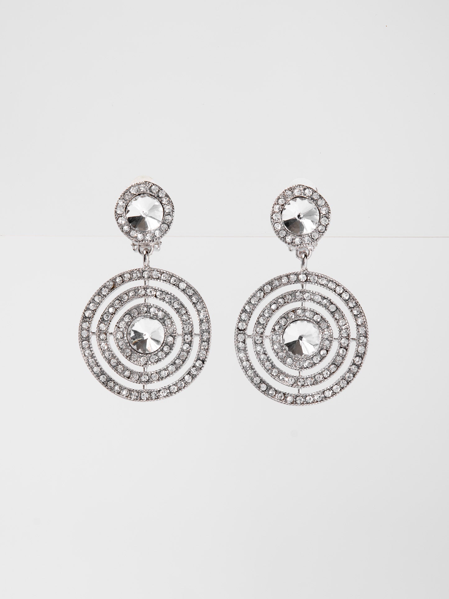 Oakley Circle Drop Rhinestone Earrings