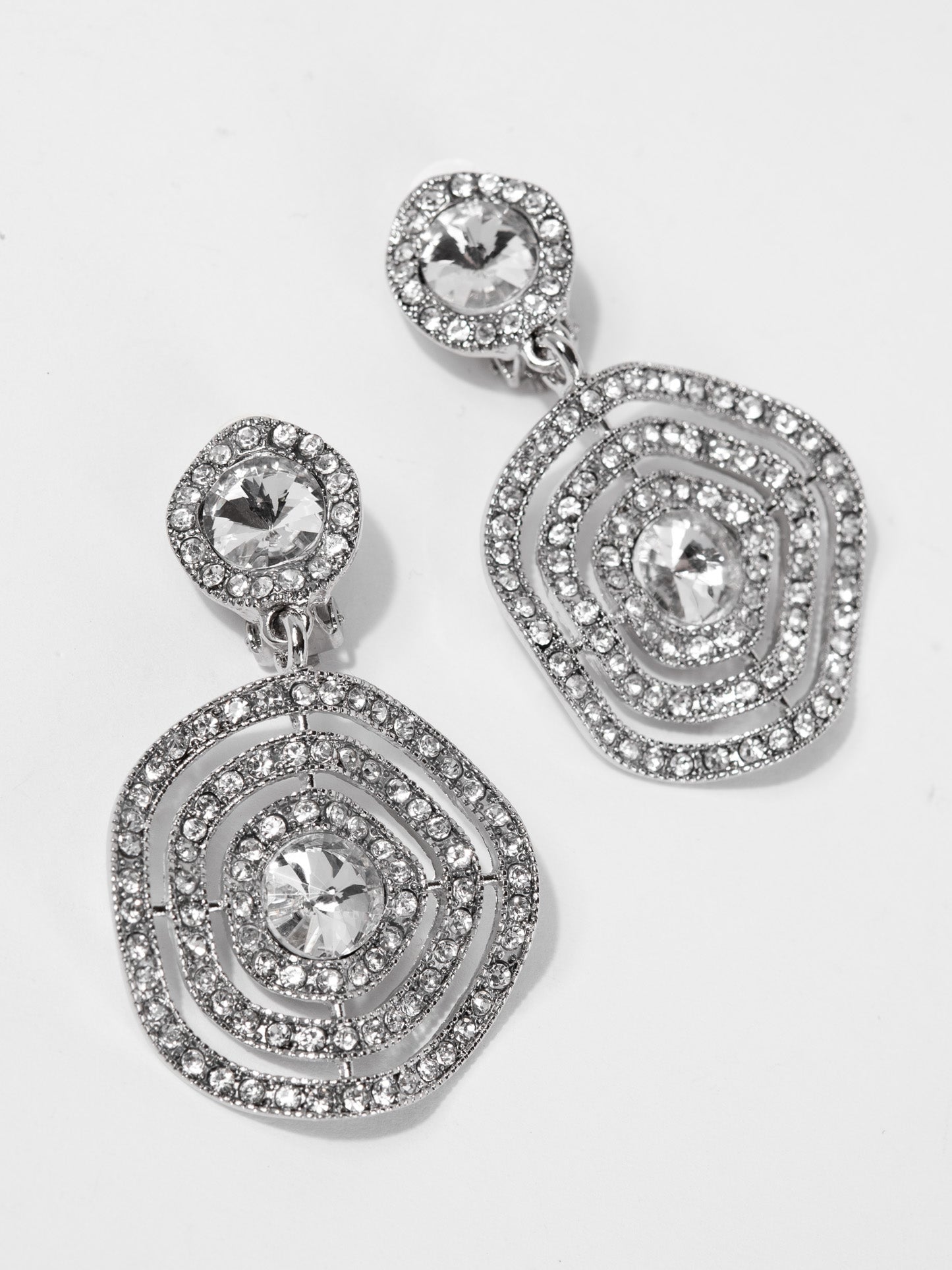 Oakley Circle Drop Rhinestone Earrings