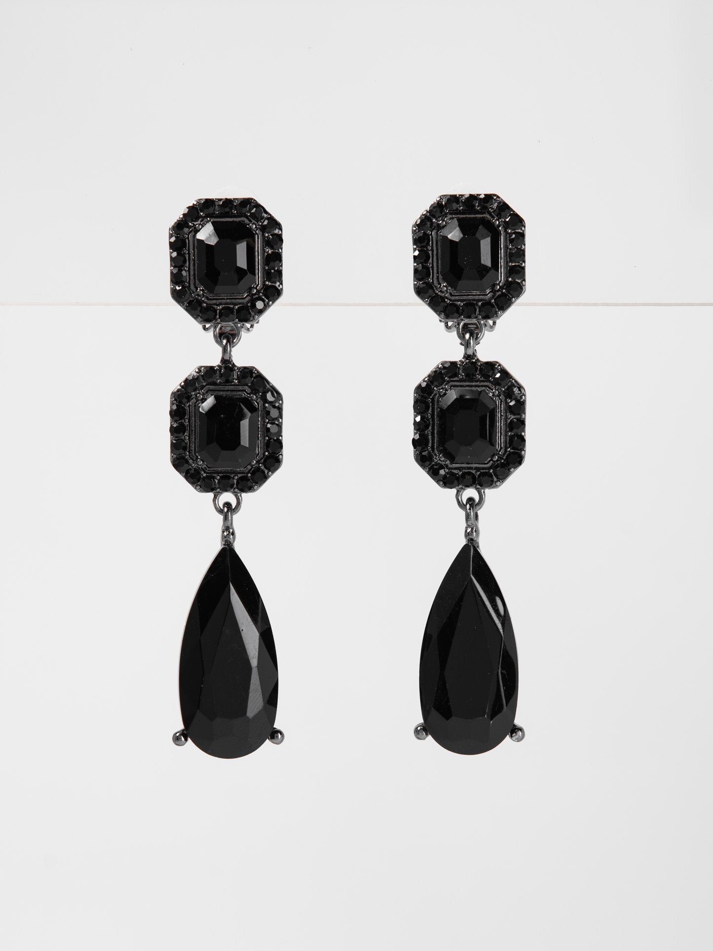 Blakely Rhinestone Dangly Stone Earrings