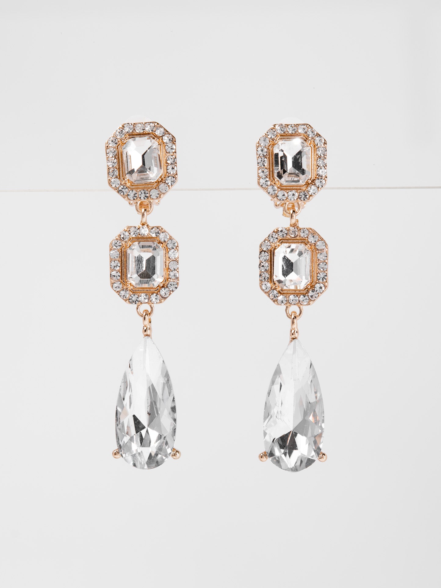 Blakely Rhinestone Dangly Stone Earrings