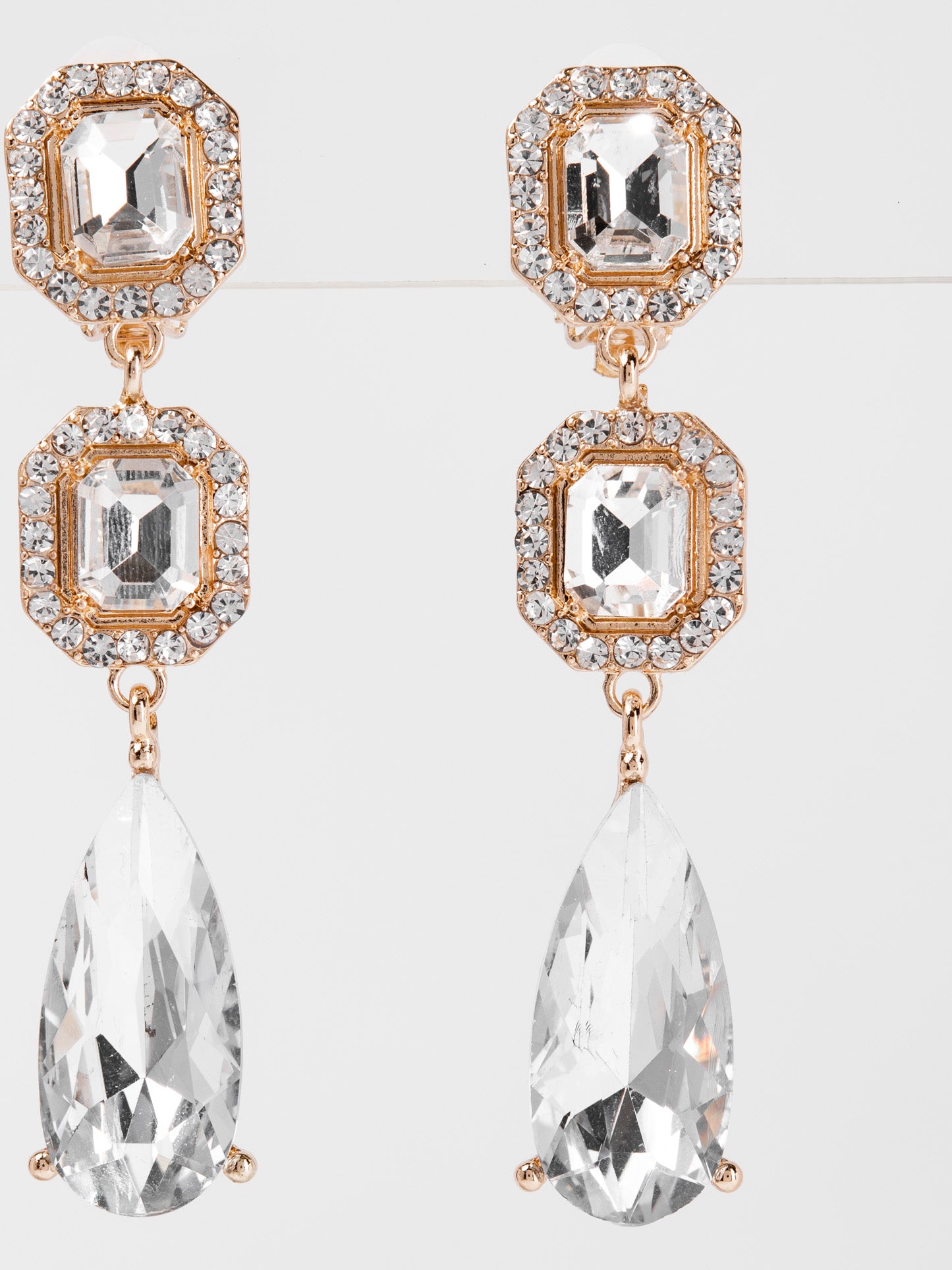 Blakely Rhinestone Dangly Stone Earrings