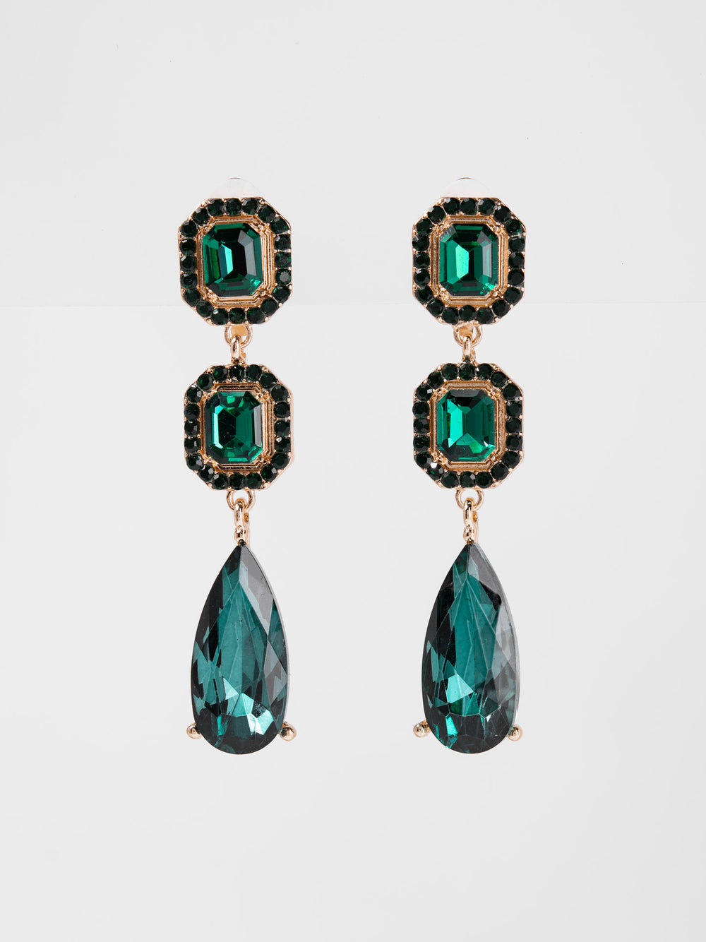 Blakely Rhinestone Dangly Stone Earrings