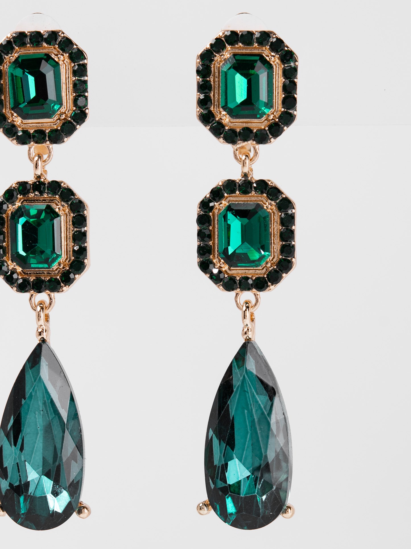 Blakely Rhinestone Dangly Stone Earrings