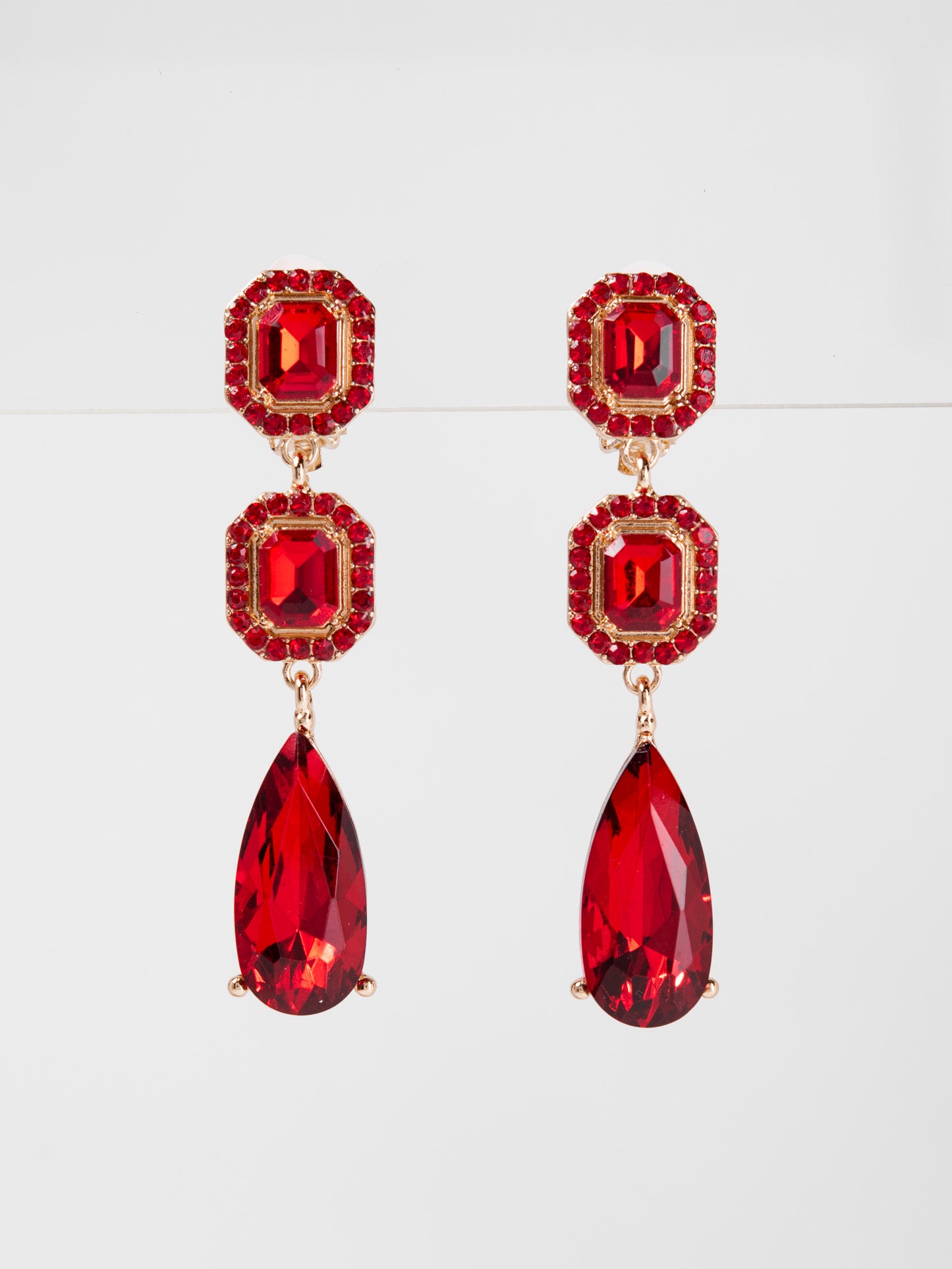 Blakely Rhinestone Dangly Stone Earrings
