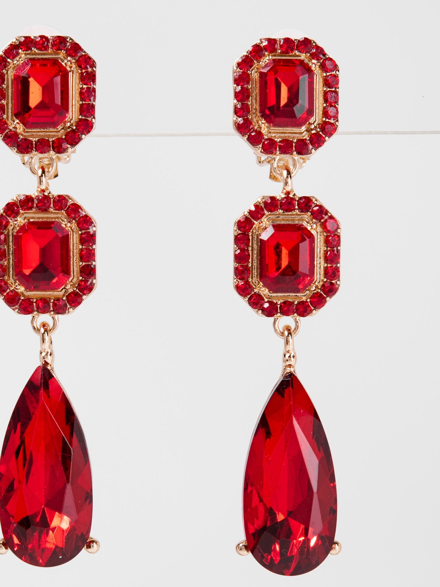 Blakely Rhinestone Dangly Stone Earrings