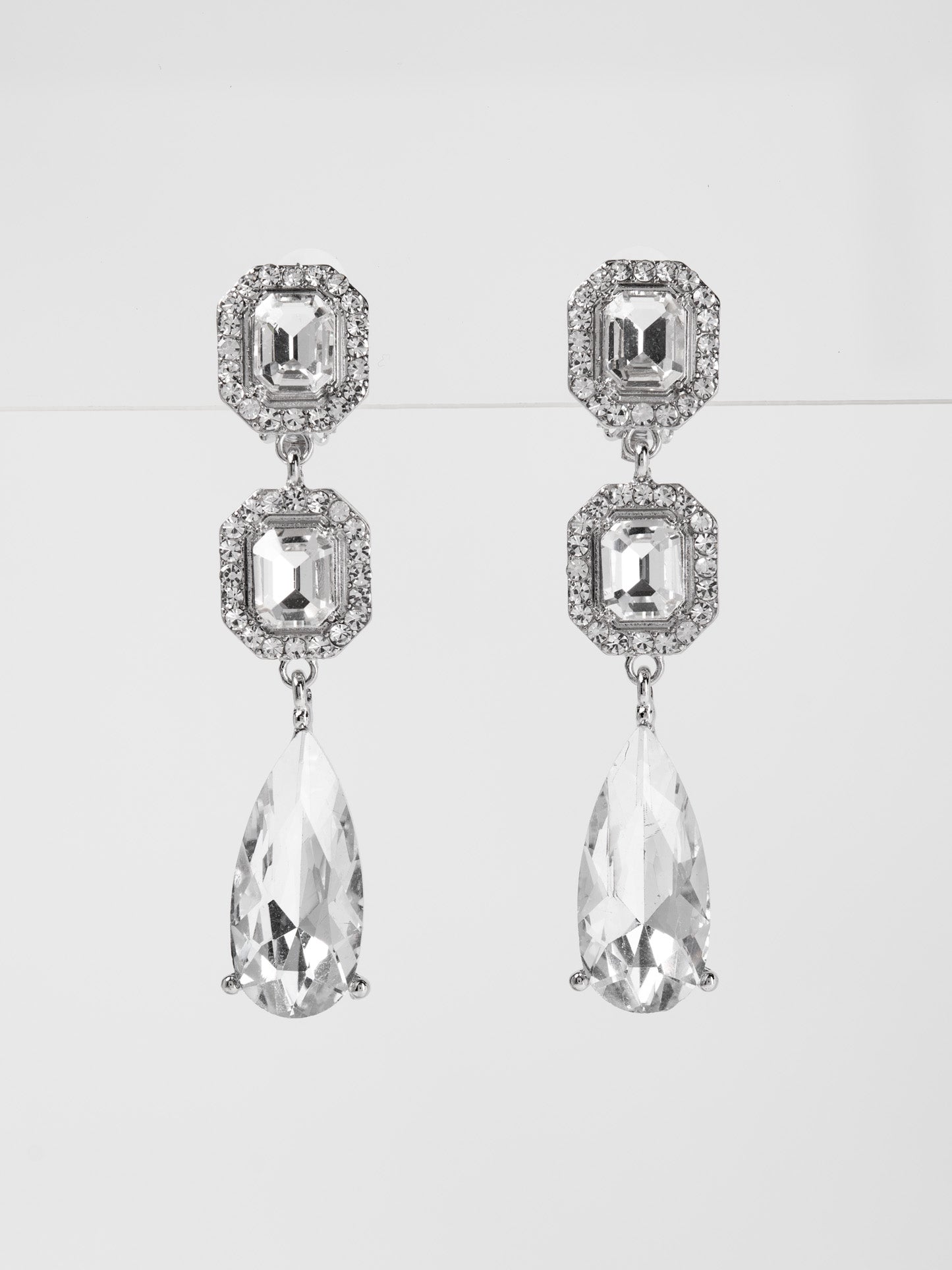 Blakely Rhinestone Dangly Stone Earrings