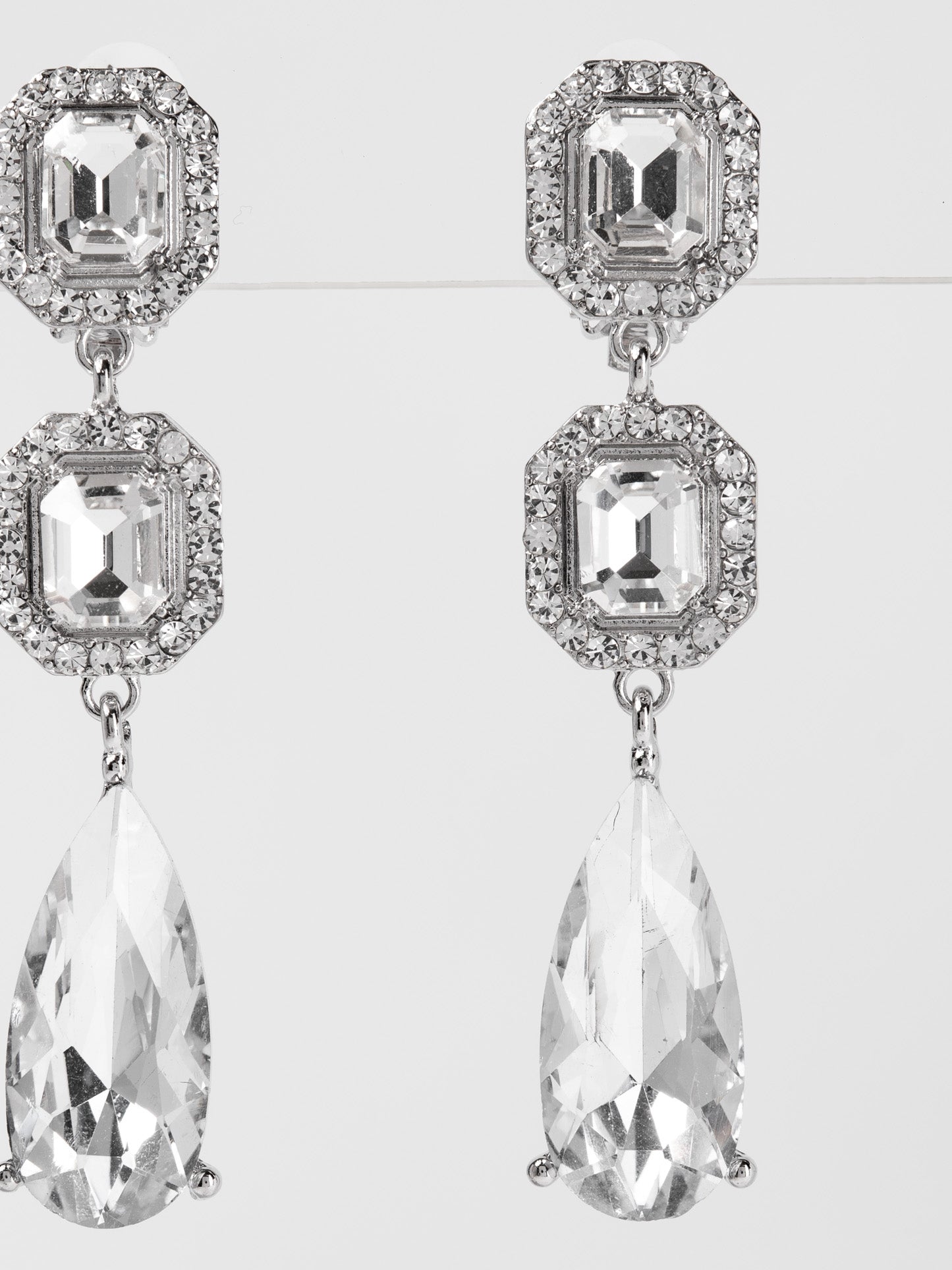 Blakely Rhinestone Dangly Stone Earrings