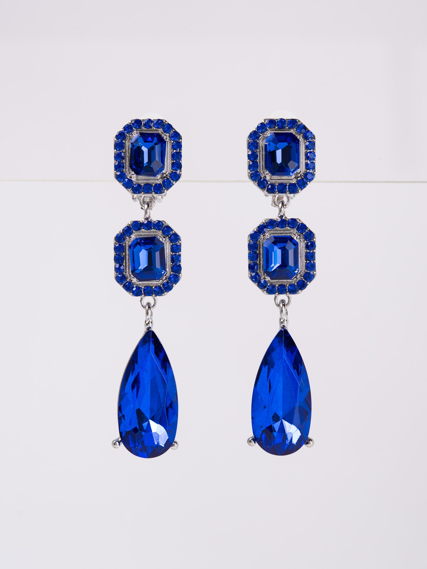 Blakely Rhinestone Dangly Stone Earrings
