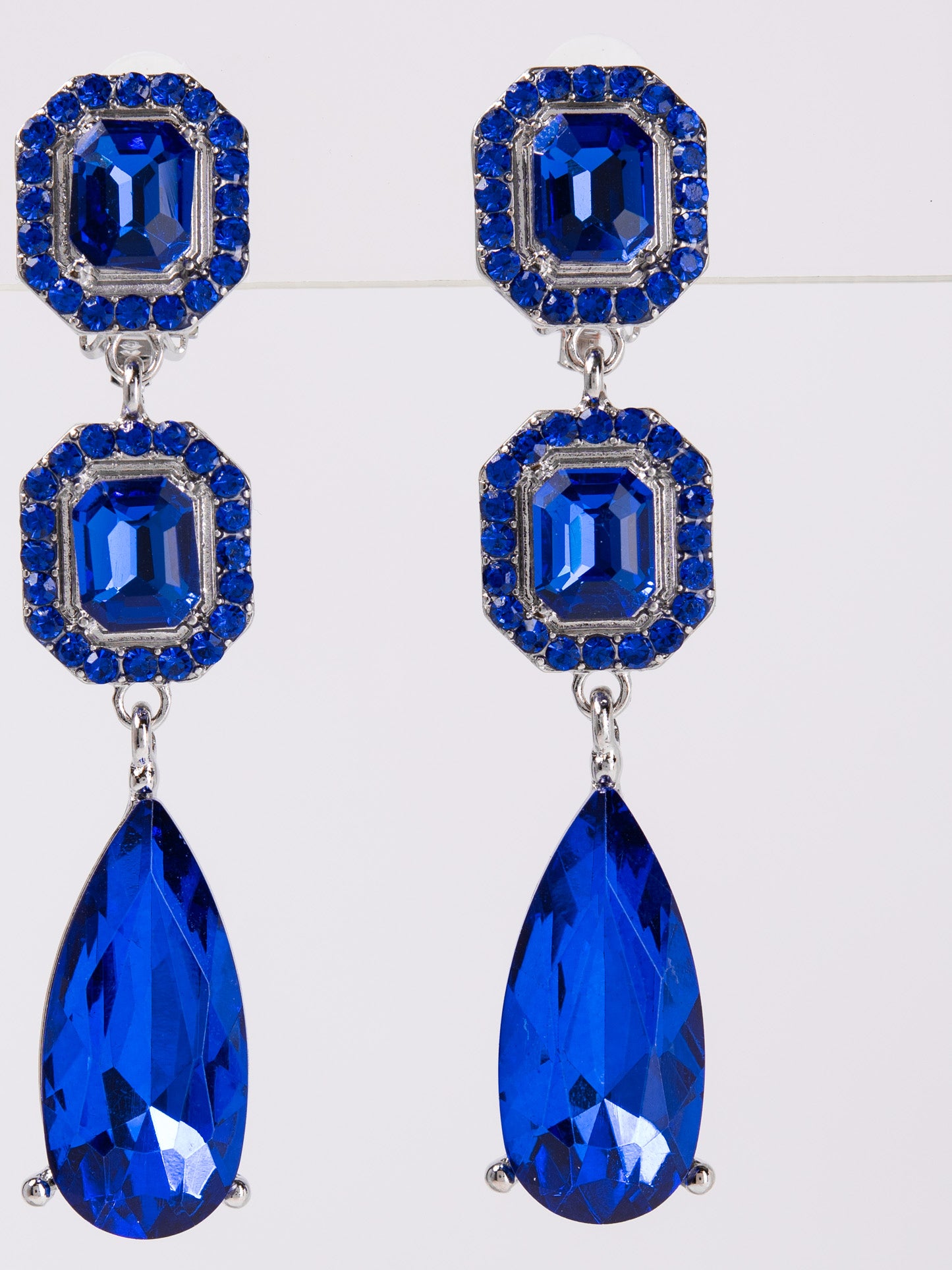 Blakely Rhinestone Dangly Stone Earrings