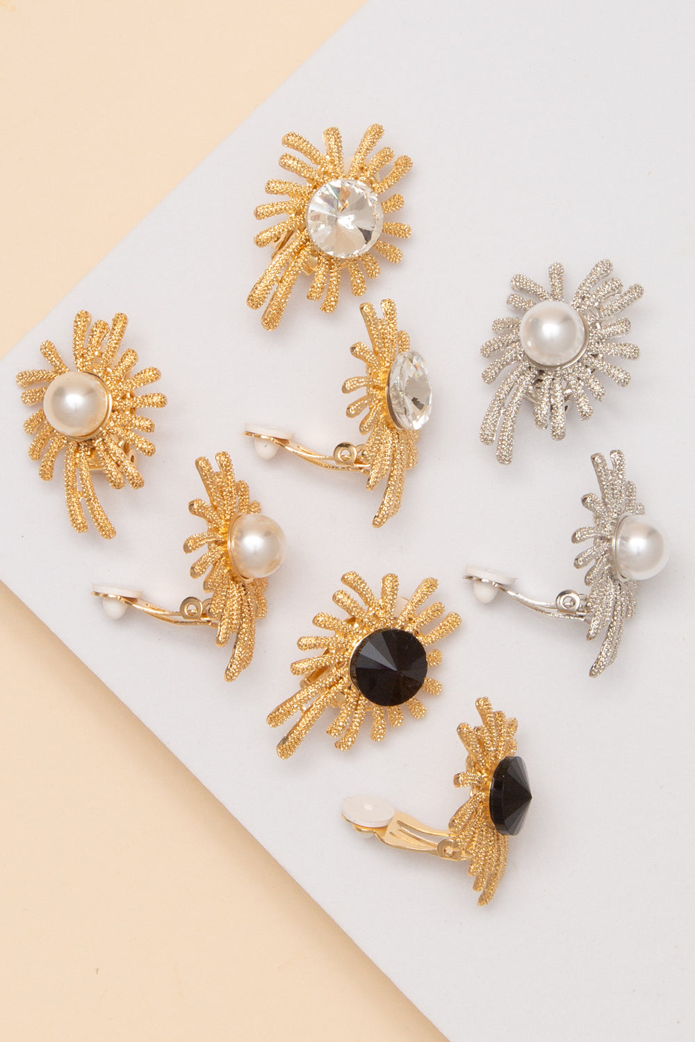 Arden Gold Metal Clip On Earrings