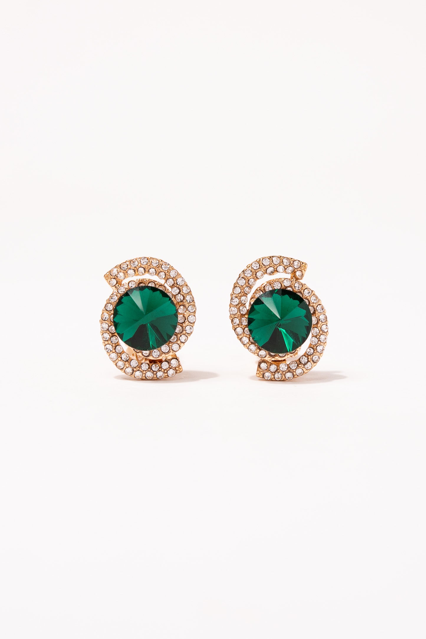 Isabella Orbit Halo Stud Clip-On Earrings