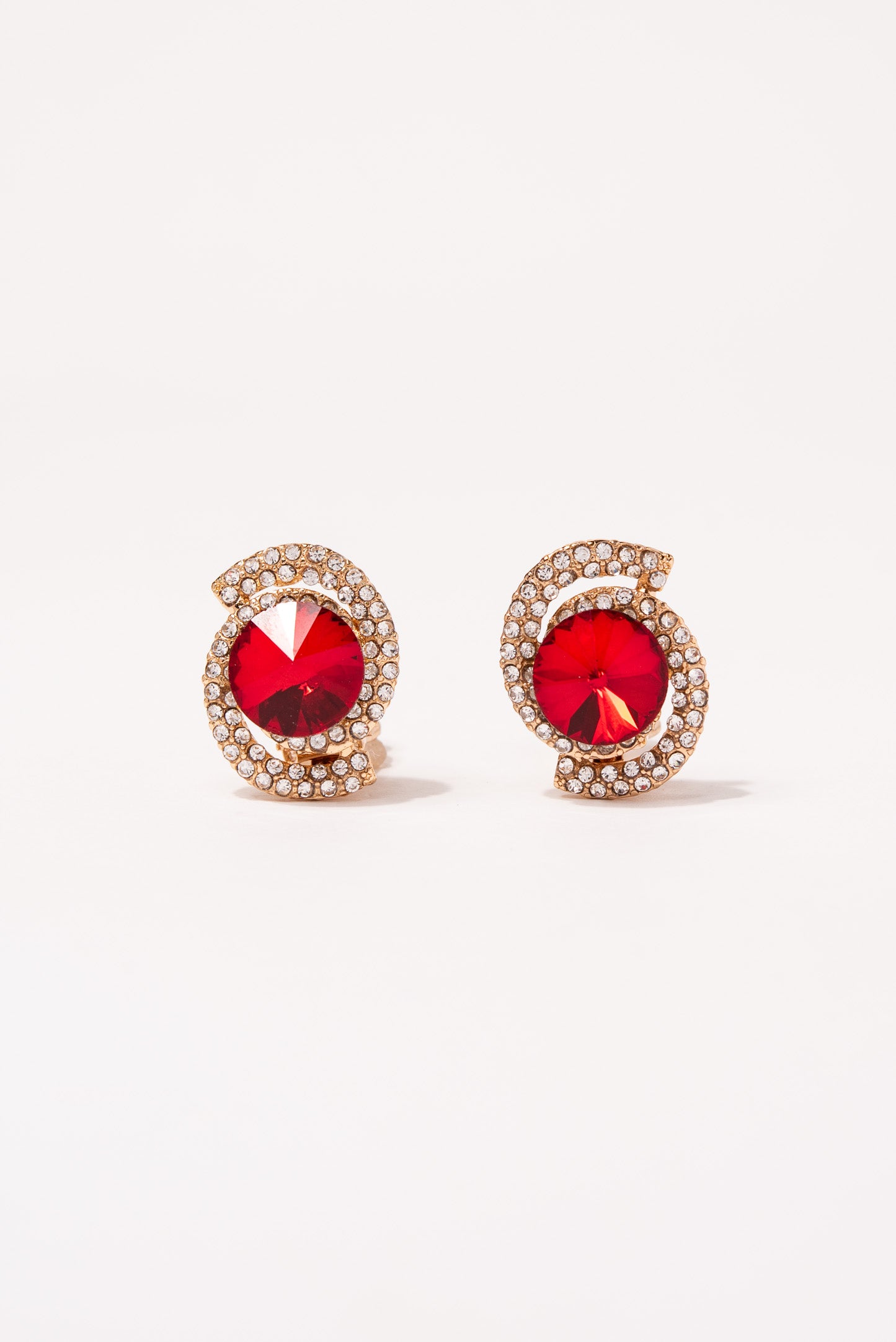 Isabella Orbit Halo Stud Clip-On Earrings