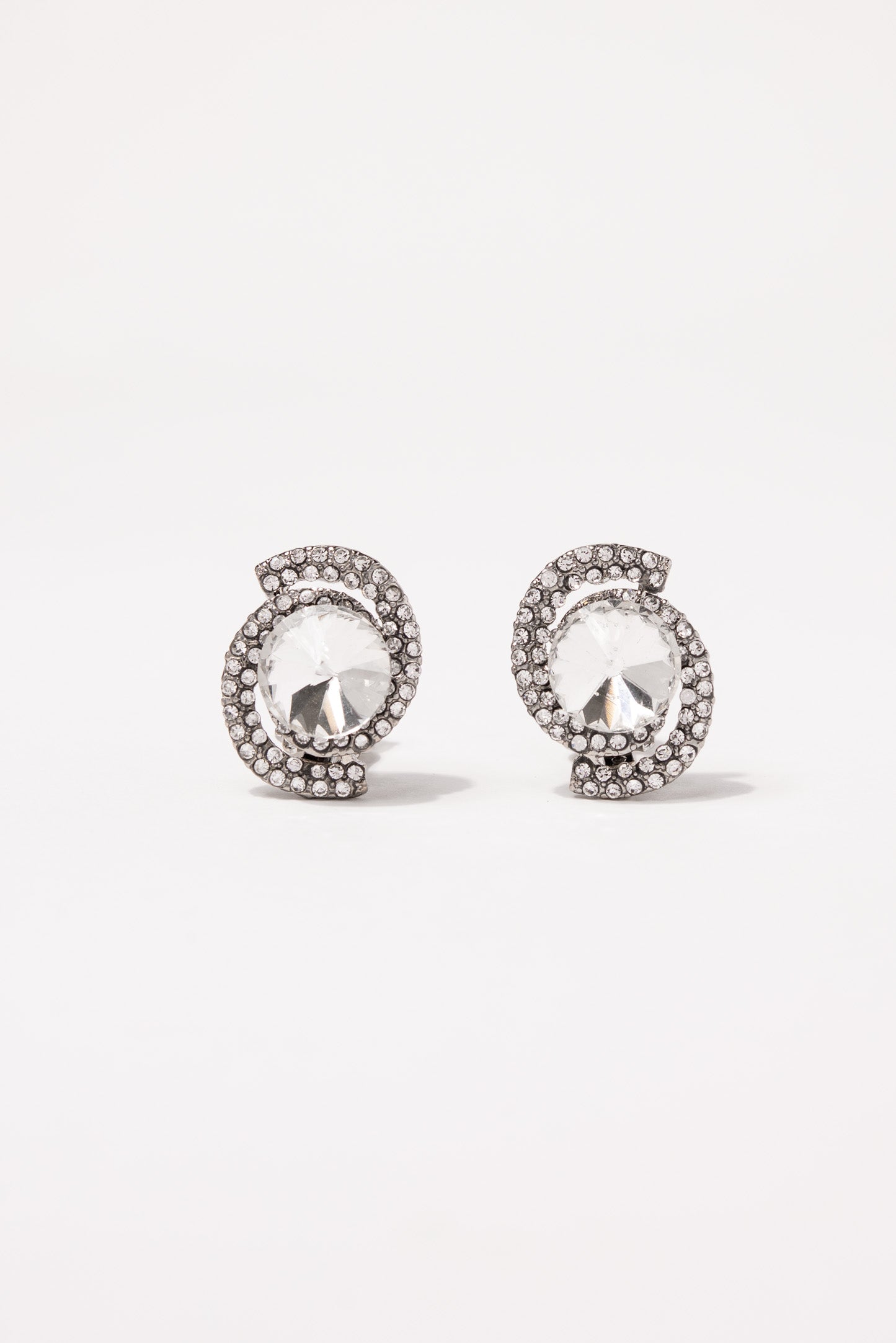 Isabella Orbit Halo Stud Clip-On Earrings