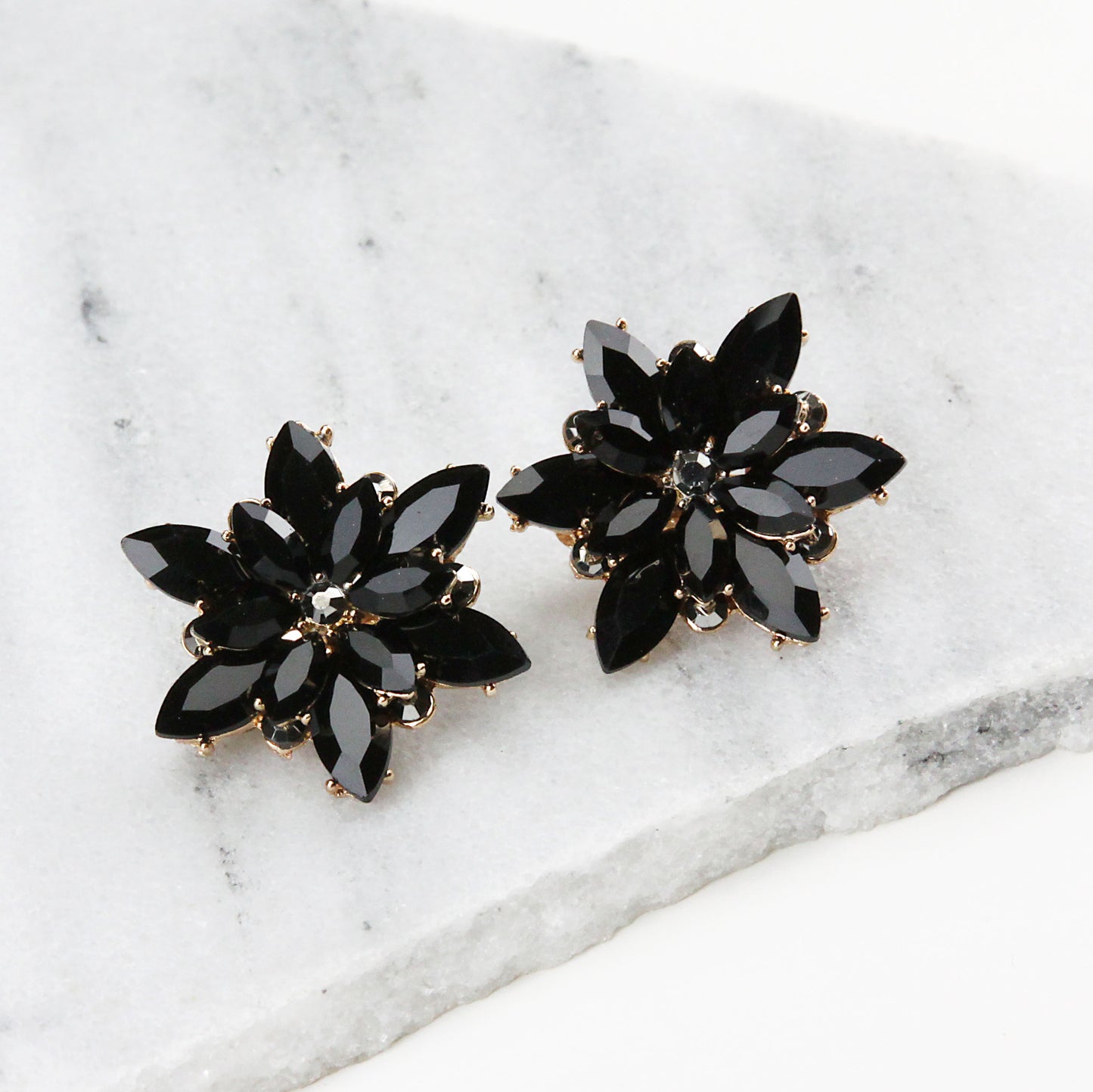 Ivy Flower Burst Clip-on Earrings