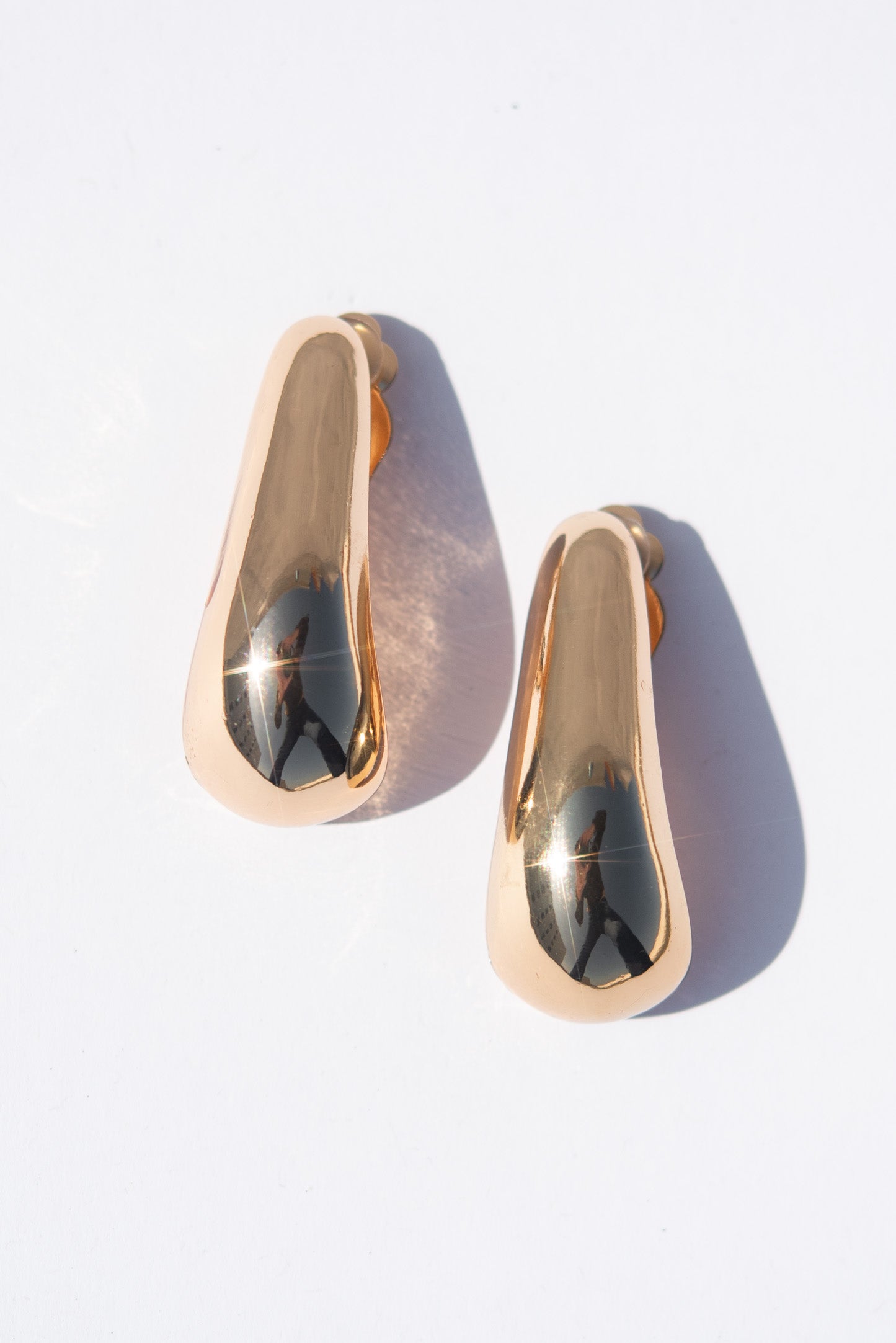 Angelica Crescent Metal Clip-On Earrings