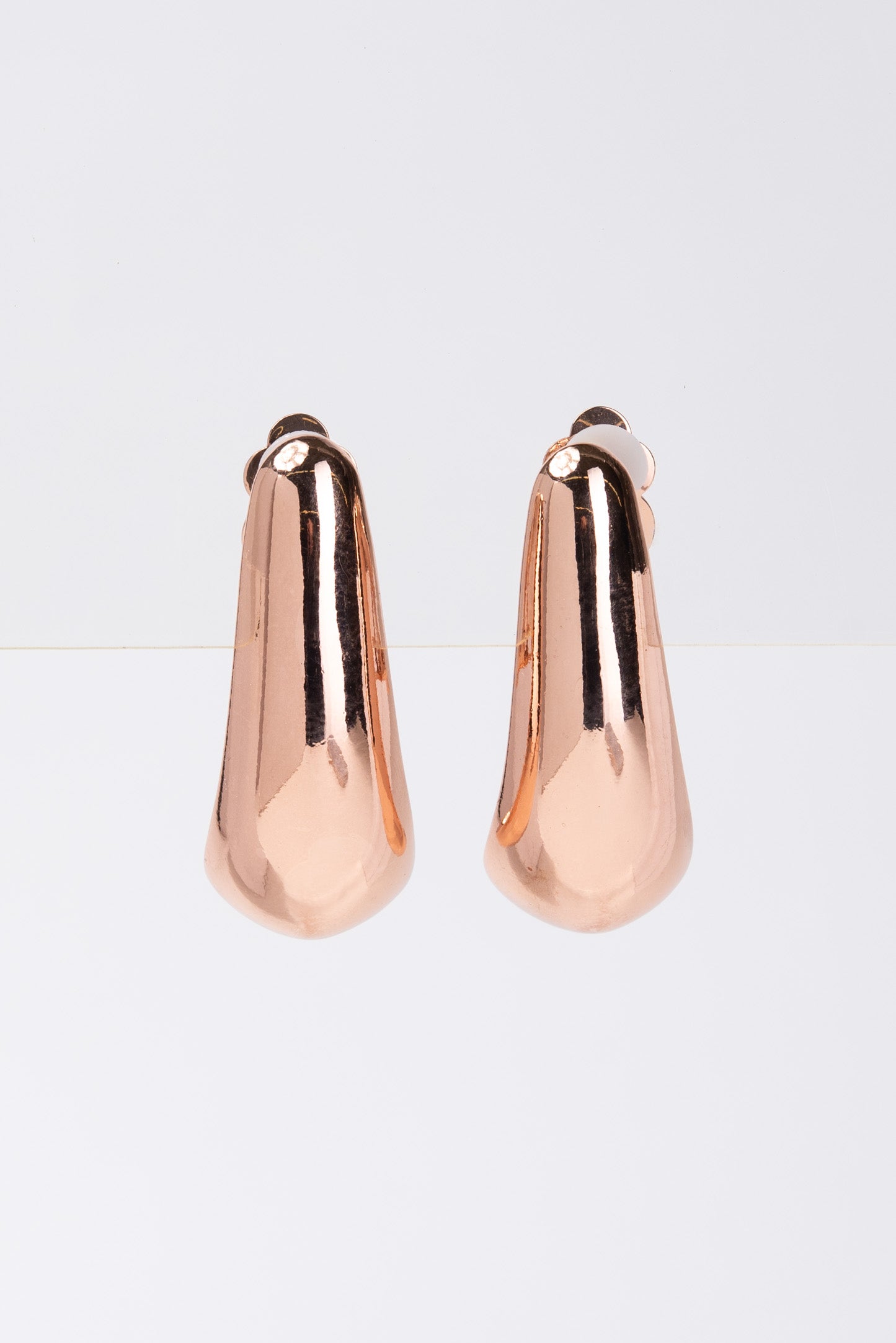 Angelica Crescent Metal Clip-On Earrings