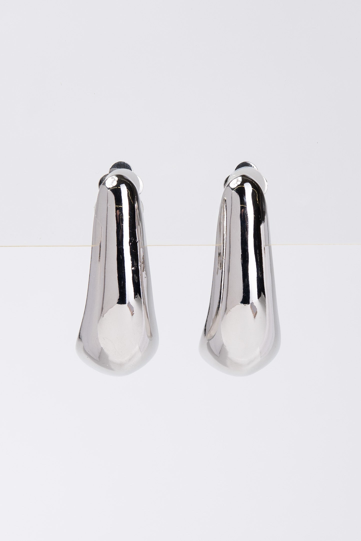 Angelica Crescent Metal Clip-On Earrings
