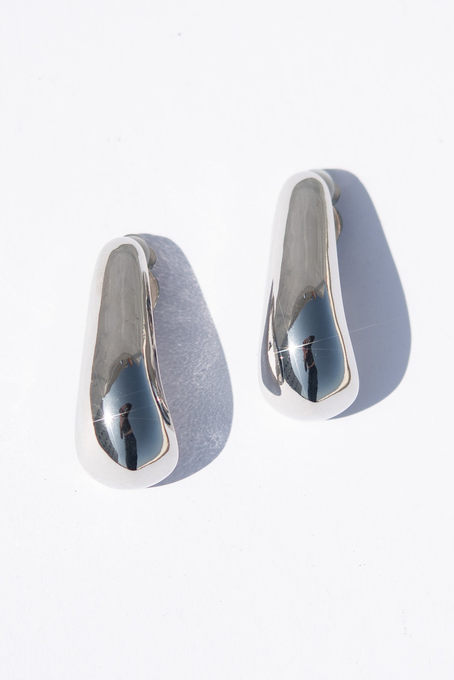 Angelica Crescent Metal Clip-On Earrings