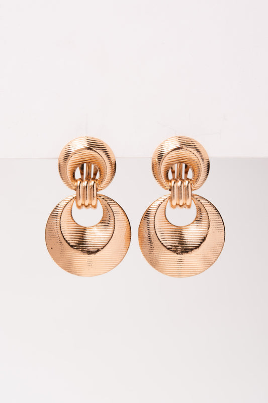 Grace Ribbed Open Knocker Clip-On Earrings