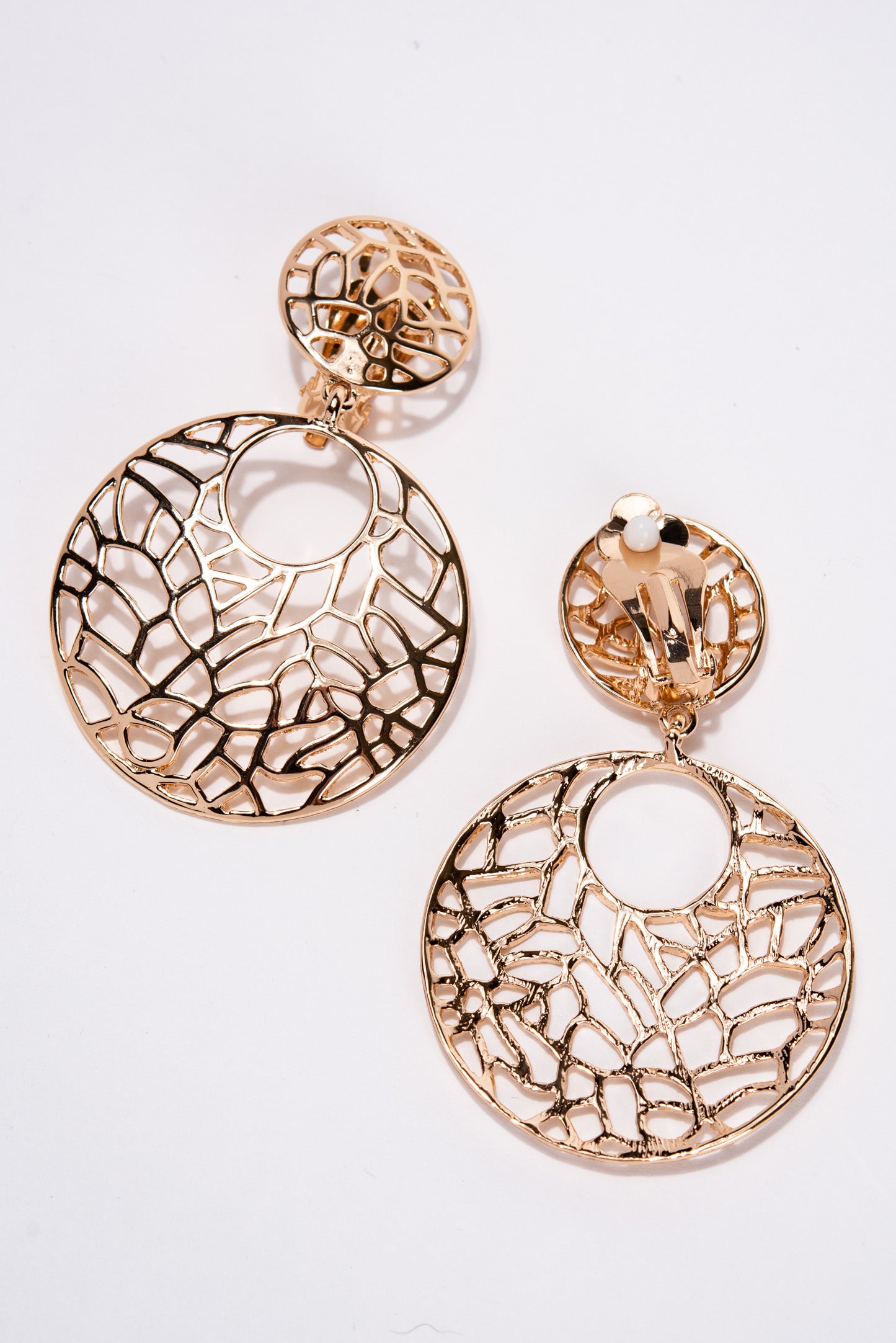 Ally 2-Tier Cutout Clip On Earring