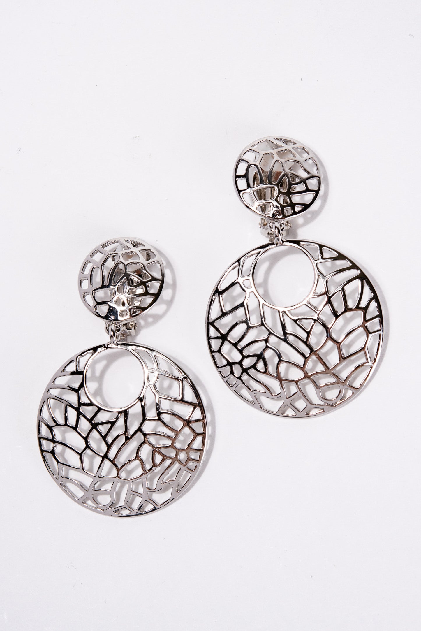 Ally 2-Tier Cutout Clip On Earring