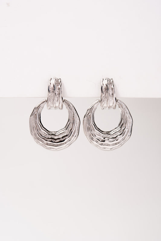 Sofi Vintage Door Knocker Clip-on Earrings | Silver