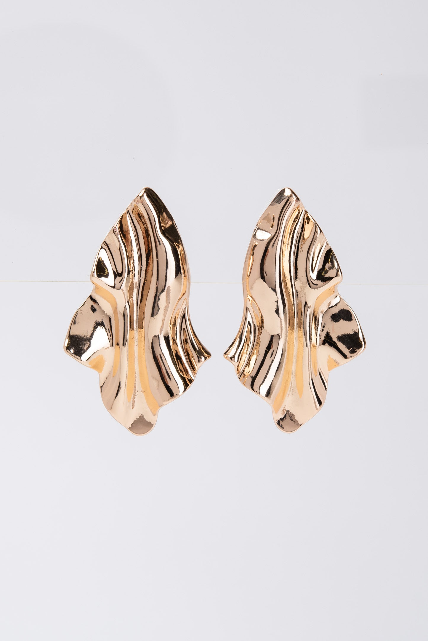 Callista Boho Crumpled Clip-On Earrings