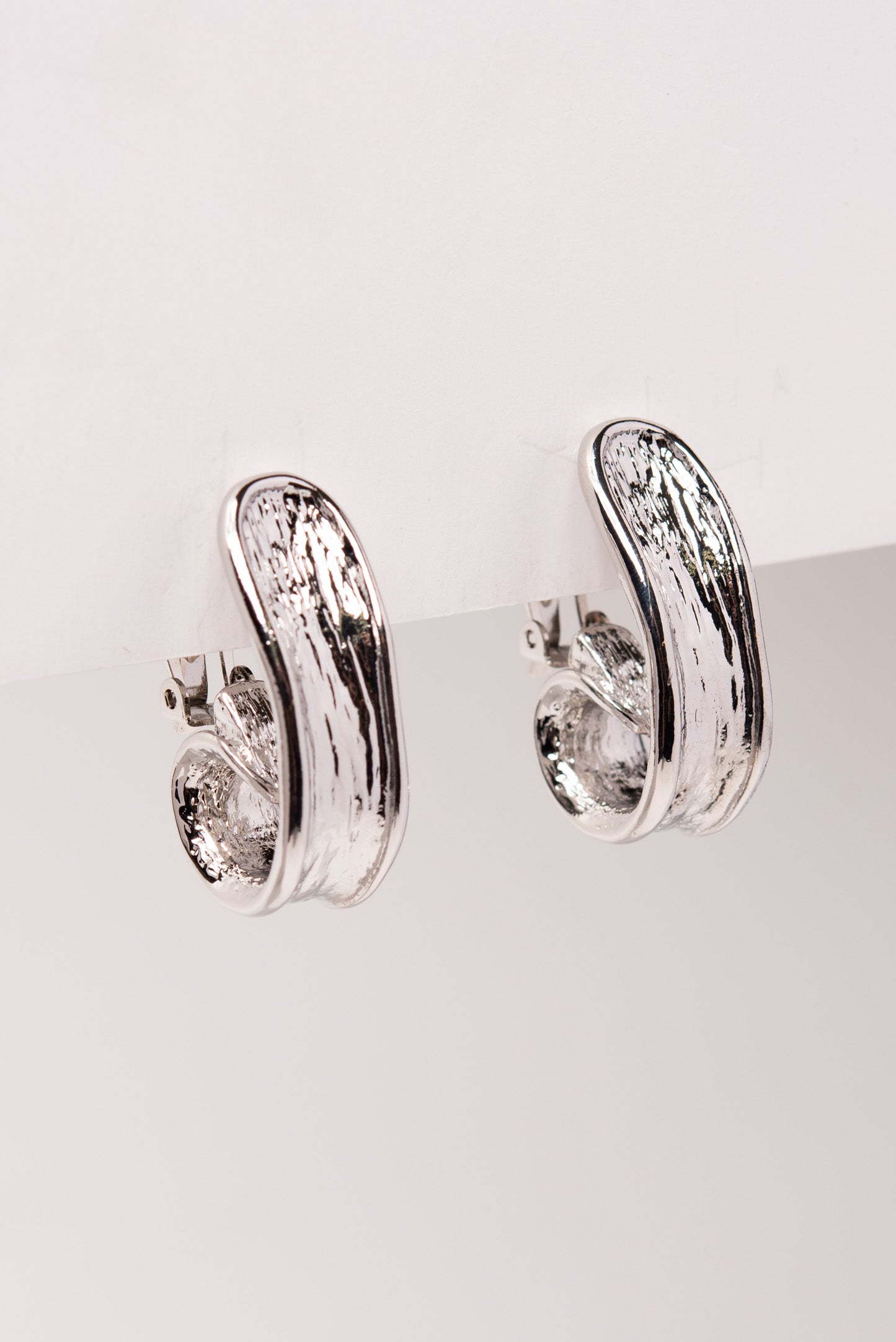 Callie Textured Metal Clip-On Earrings