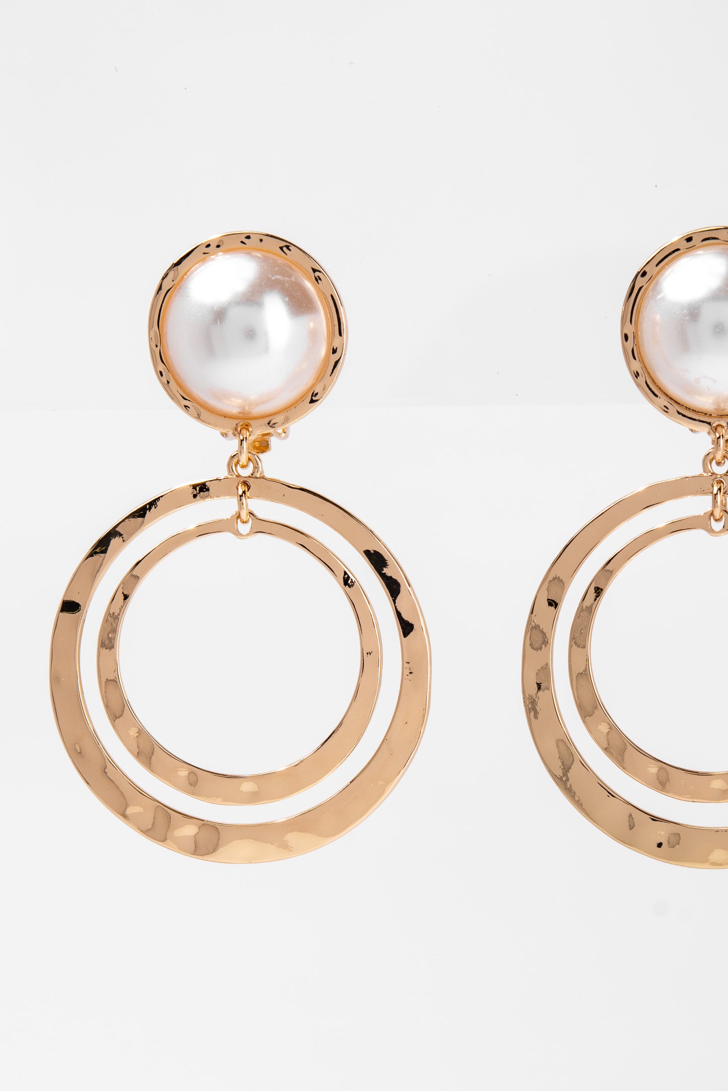 Griselda Pearl Metal Clip-On Earrings