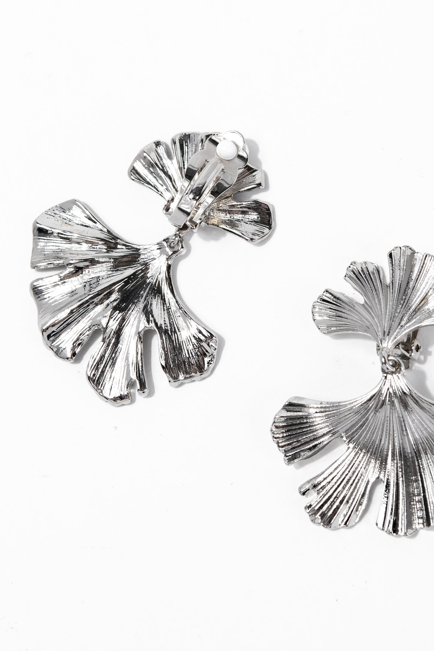 Julia Leaf Textured Clip-On Earrings