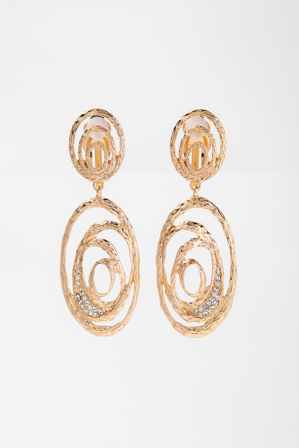 Elena Rose Metal Clip-On Earrings
