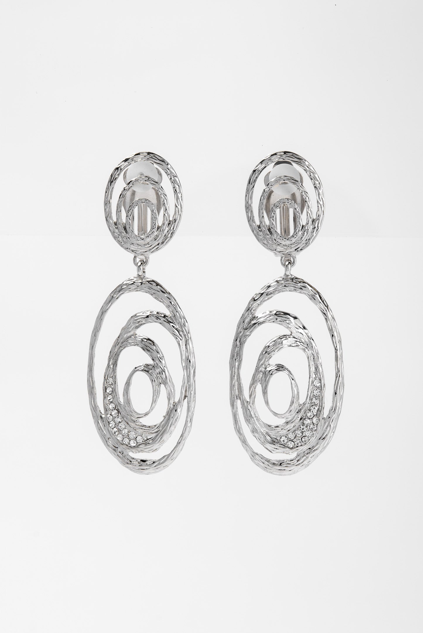 Elena Rose Metal Clip-On Earrings