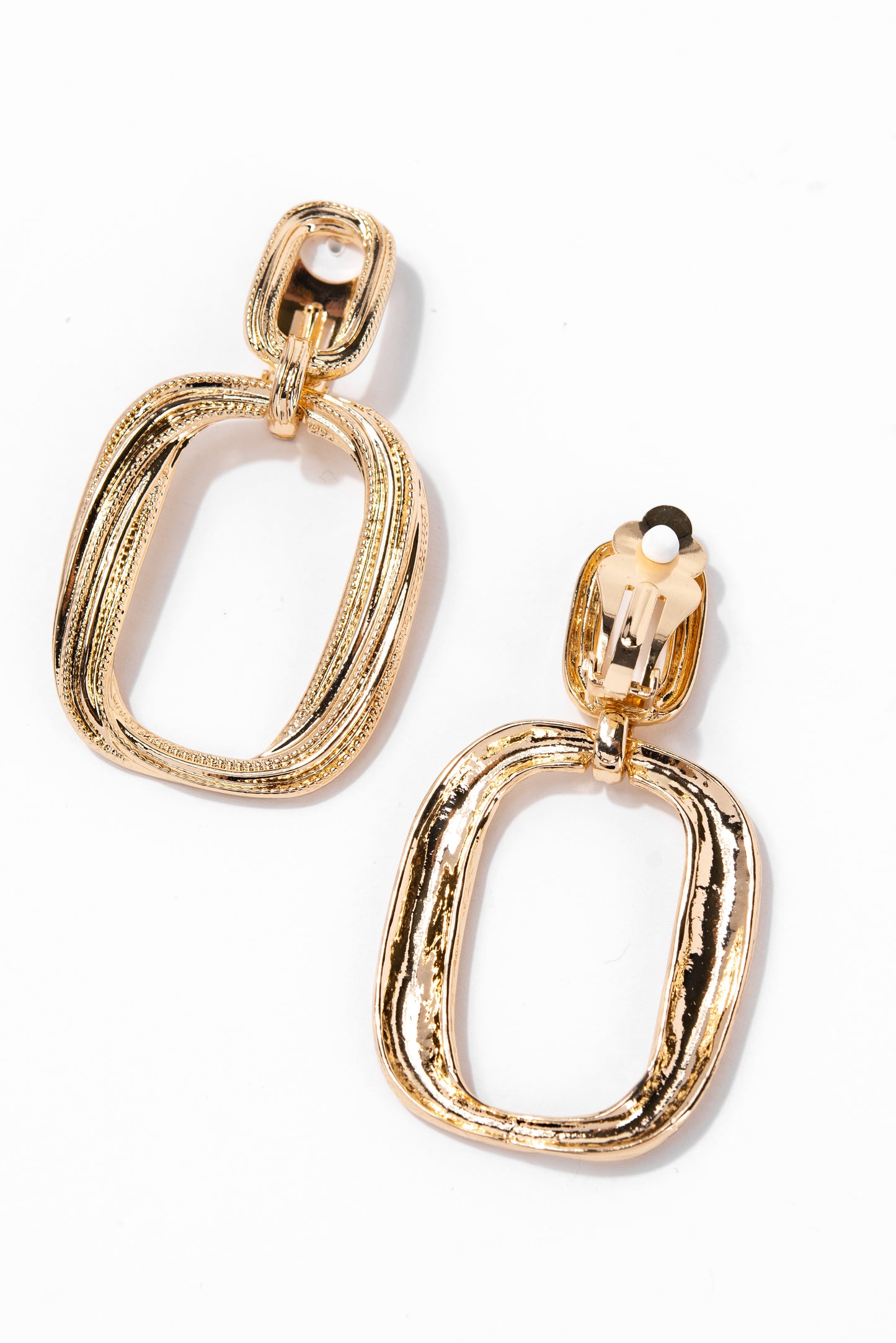 Daniela Rope Textured Dangle Clip-On Earrings