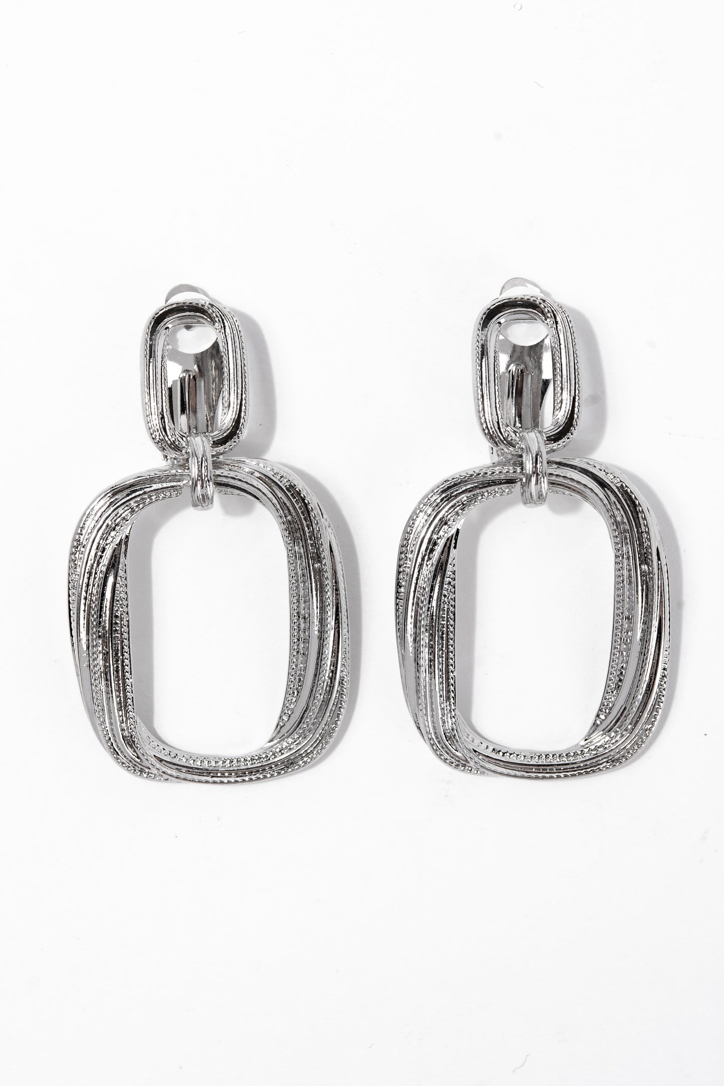 Daniela Rope Textured Dangle Clip-On Earrings