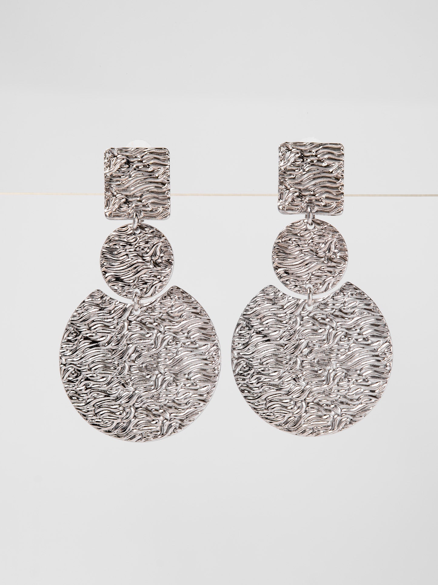 Elsie Disc Metal Clip-On Earrings