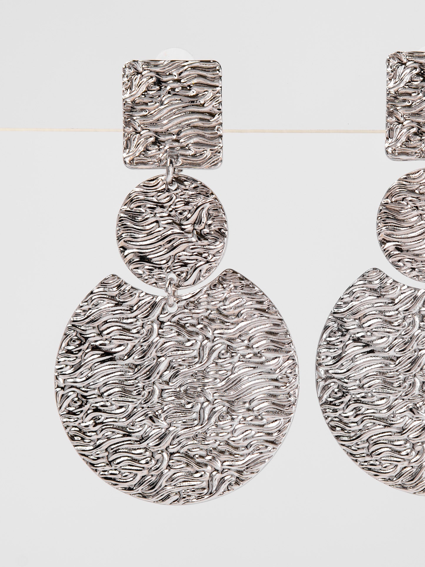 Elsie Disc Metal Clip-On Earrings