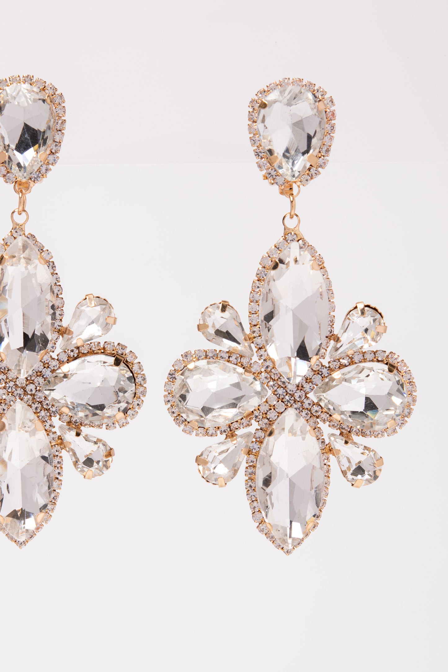 Avery Semi Stone Clip-On Earrings