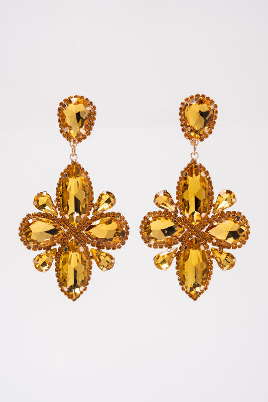 Avery Semi Stone Clip-On Earrings