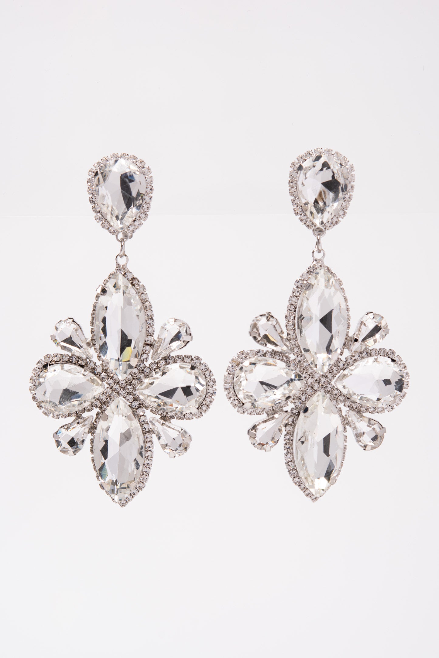Avery Semi Stone Clip-On Earrings