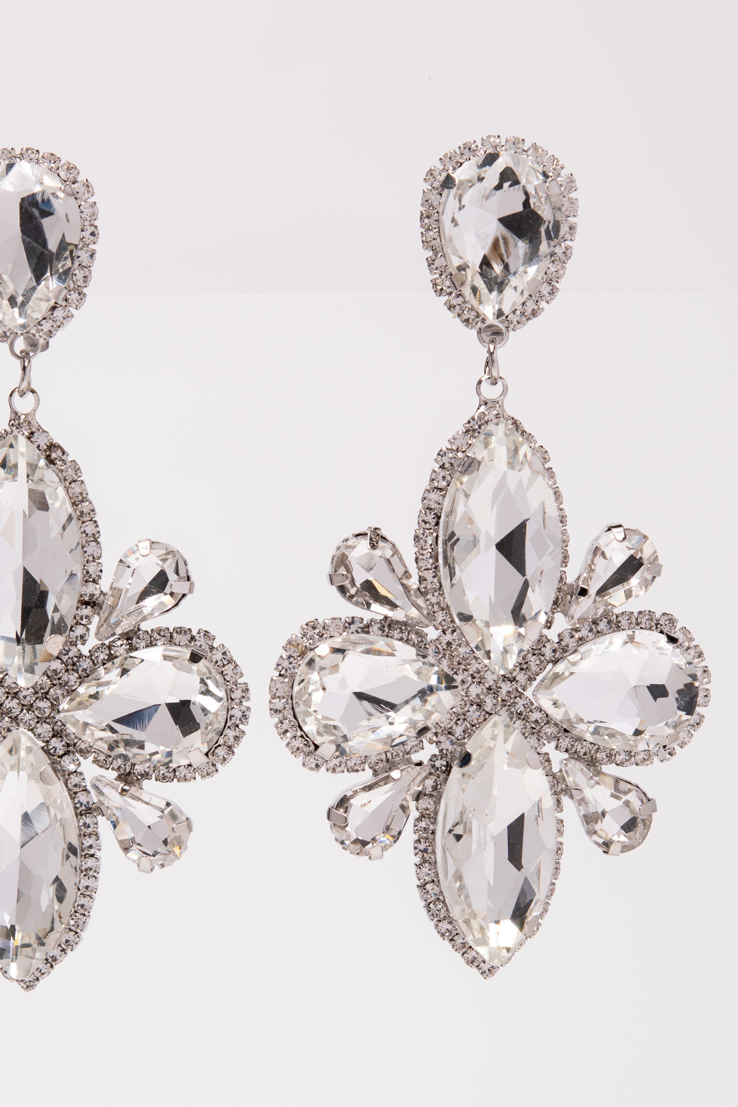 Avery Semi Stone Clip-On Earrings