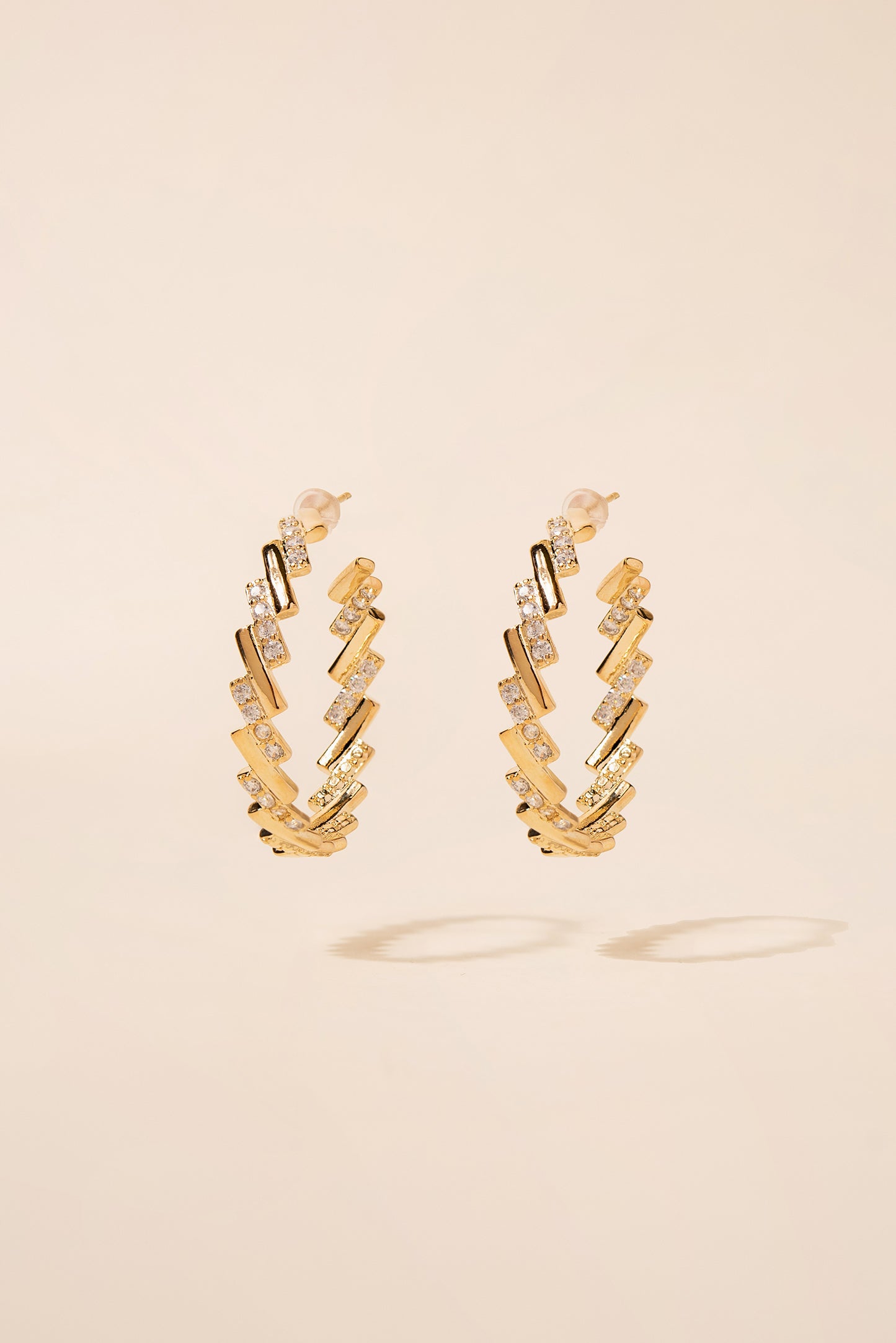 Jolie Studded Cascading Hoops