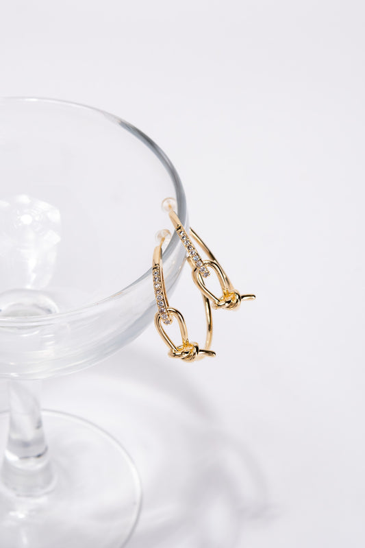 Alice Knot Hoop Earrings | Gold
