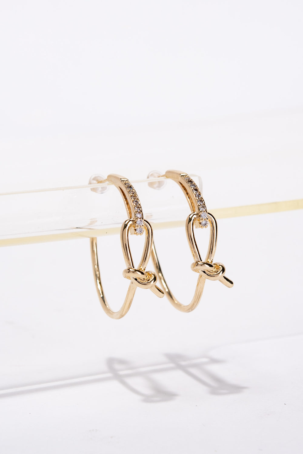 Alice Knot Hoop Earrings | Gold