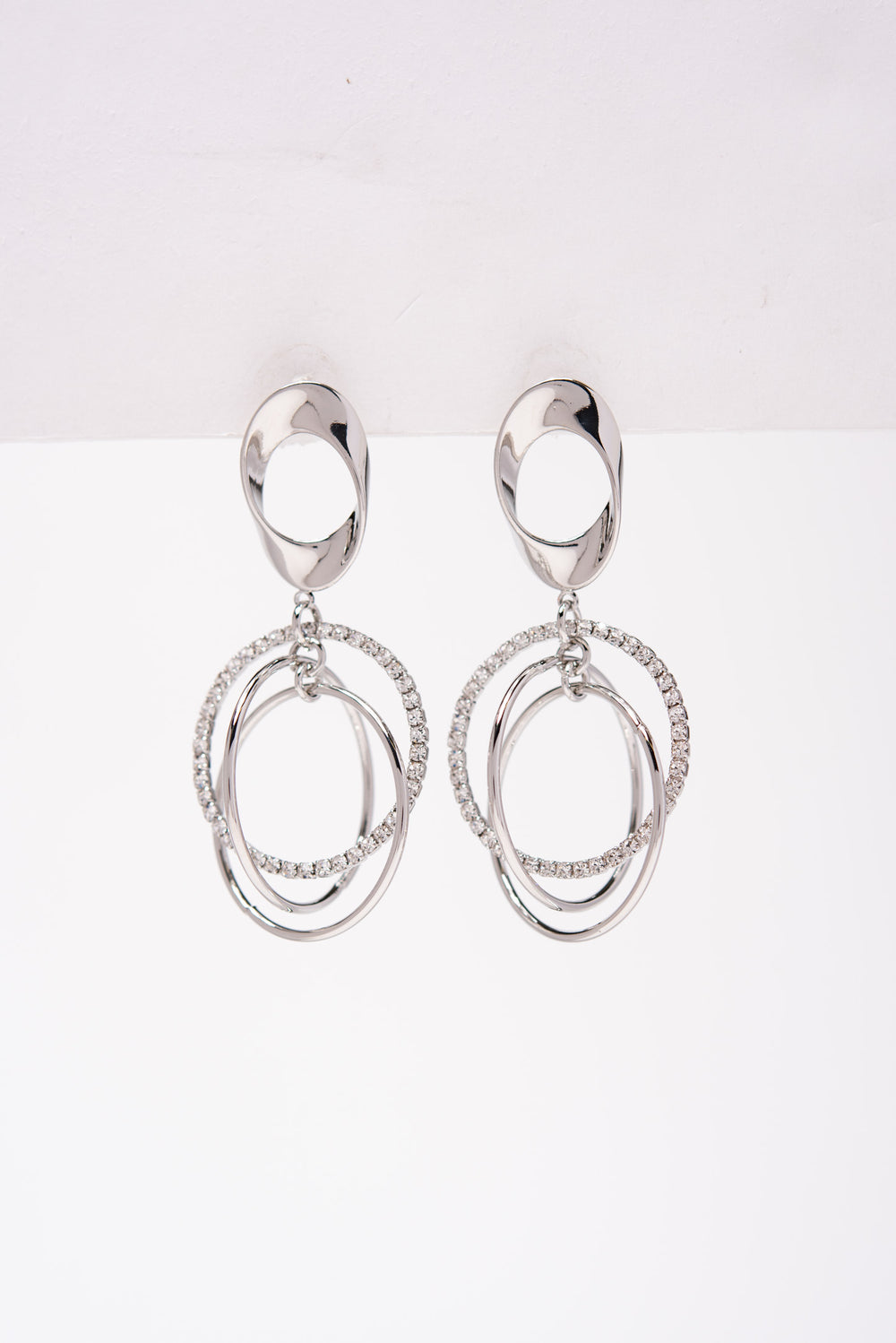 Clementine Stone & Hoop Earrings | Silver
