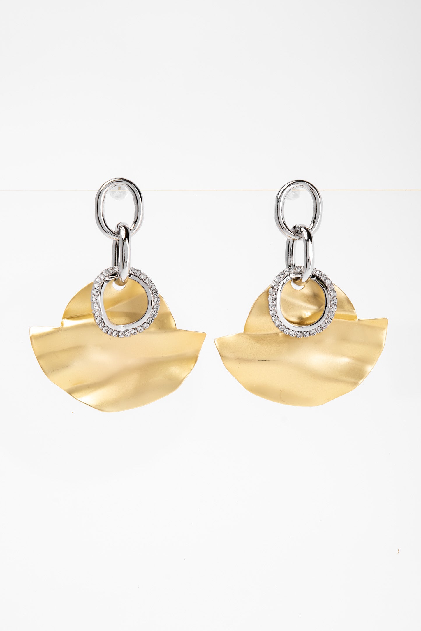 Melina White Gold Dipped CZ Earrings