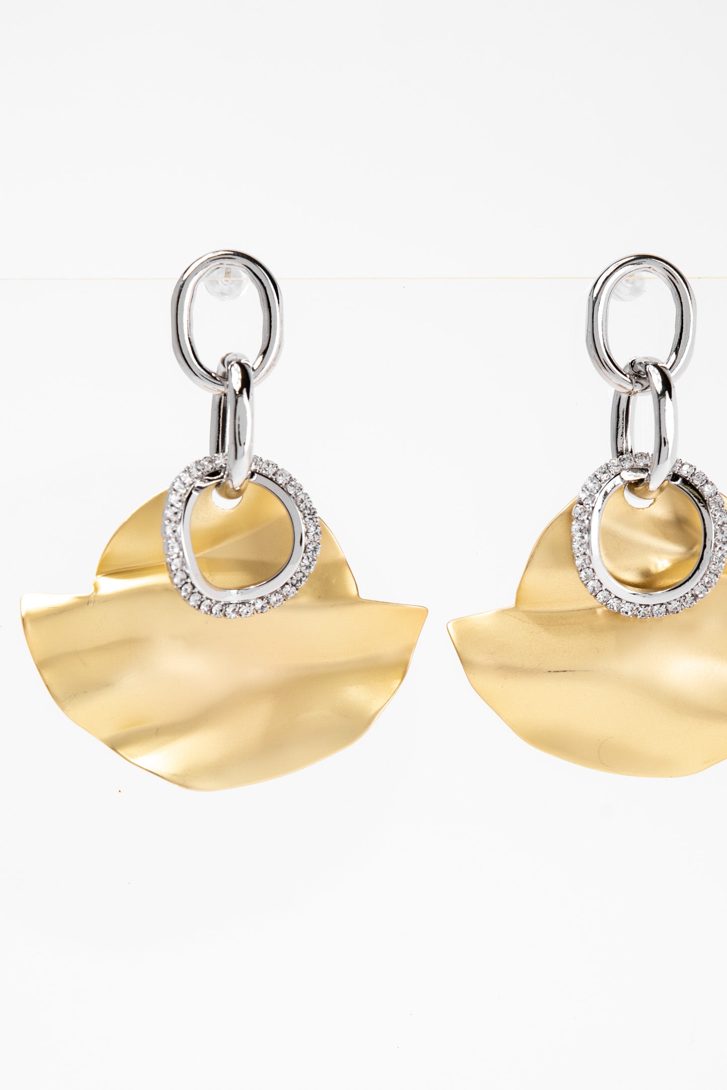 Melina White Gold Dipped CZ Earrings