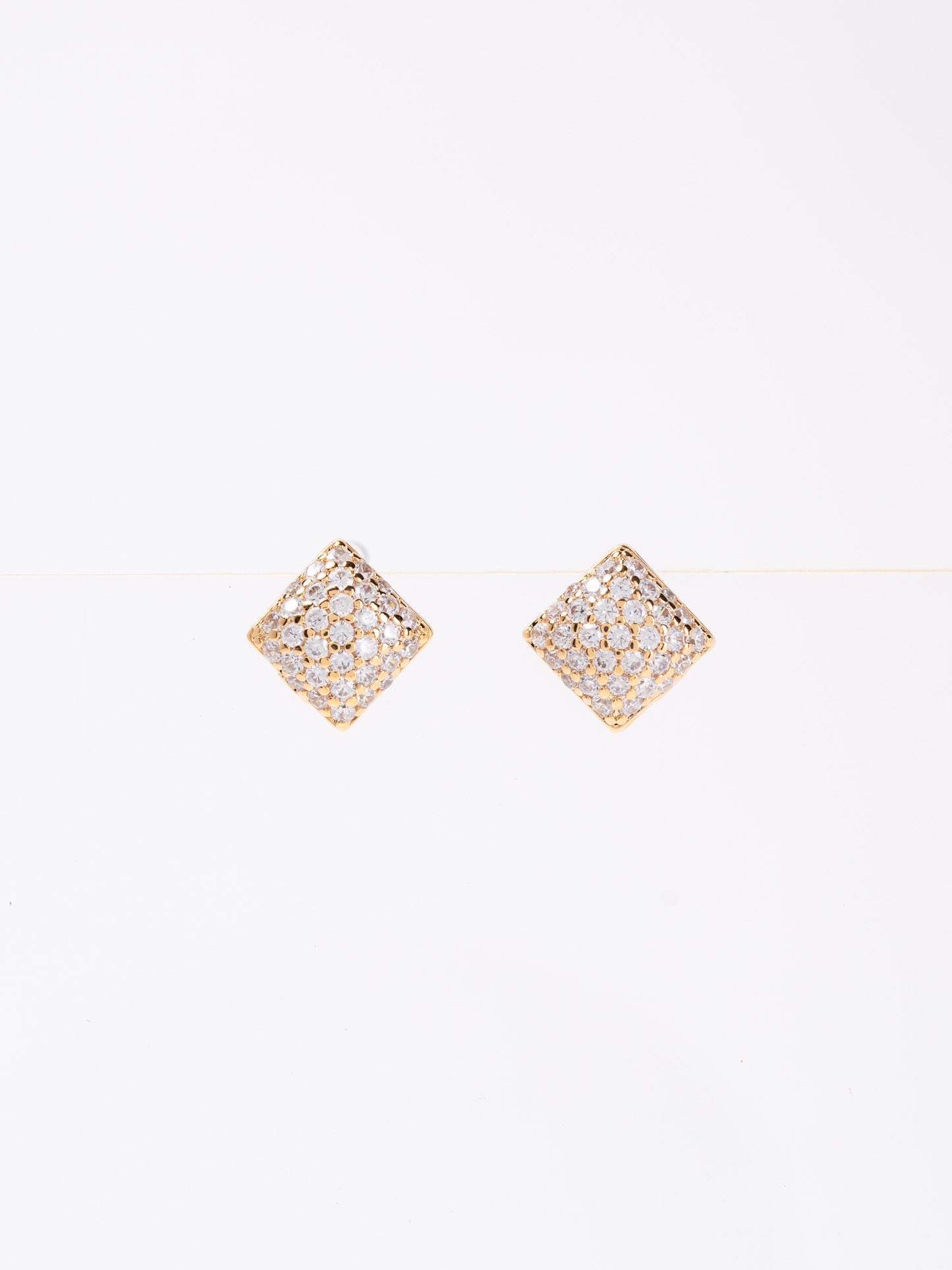 Myra Gold Plated Stud CZ Earrings