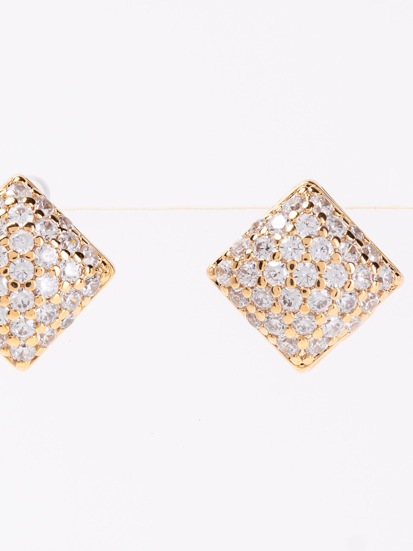 Myra Gold Plated Stud CZ Earrings