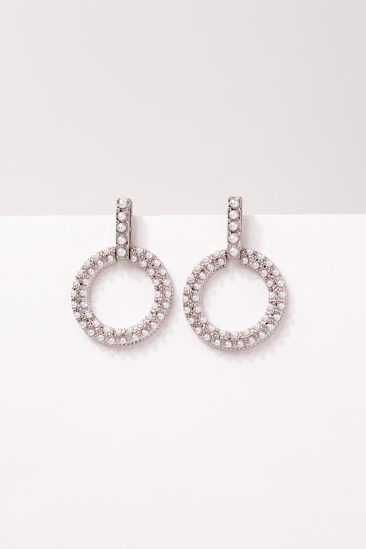 Margot Pearl Earrings | Silver
